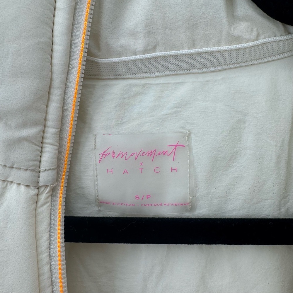Free People x Hatch Multicolored Ivory Chevron Combo Maternity Puffer Jacket S - Picture 13 of 16